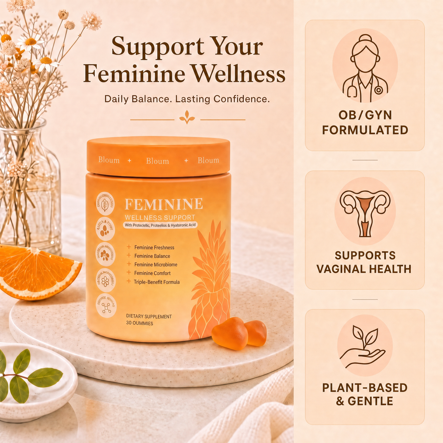 Bloum+ Triple Defense Formula - Say Goodbye to Odor & pH Struggles Naturally